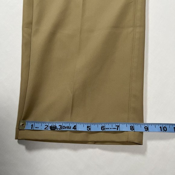 Haggar H26 Mens 36x30‎ Beige Pants Slash Pockets Business Flat Front Polyester - Picture 11 of 13